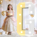 Pooqla 3FT Light Up Marquee Letters, Cool White and Warm White LED Large Lighted Marquee Letters, Giant Mosaic Letter Sign for Balloons Birthday Anniversary Wedding Party Decoration, LED Letter G