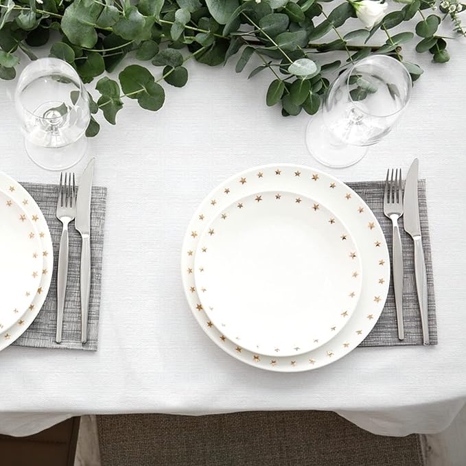 White Paper Tablecloths Disposable for Rectangle Tables 3 Pack,3 Ply Paper & Plastic Quality Table Cloth for Parties,54 x 108 Inch Birthday Table Cover Outdoor Wedding Banquet Tablecover