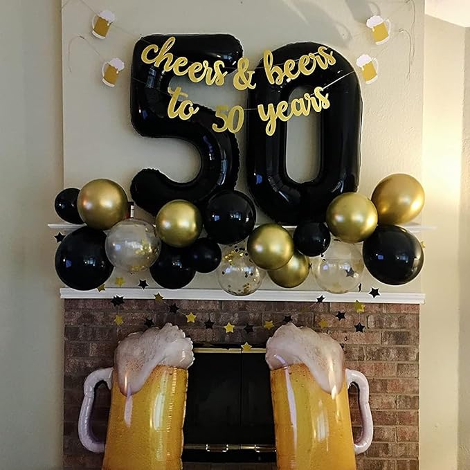 40 Inch Black Number Balloon 8, Large Number Foil Balloons Mylar for Girl Boy Birthday Party Celebration Decorations Supplies, Digital Balloons for Wedding Anniversary Events Decorations