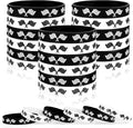 JUNEBRUSHS 42Pcs Racing Car Party Favors, Racing Flag Silicone Rubber Wristbands Bracelets for Baby Shower Birthday Party Goodie Bag Favor Campaign Supplies