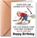 Funny Birthday Card for Men, Funny Birthday Card for Friends Grandpa Brother Husband Dad, Funny Getting Older Happy Birthday Card for Men, Old Age Bday Greeting Card