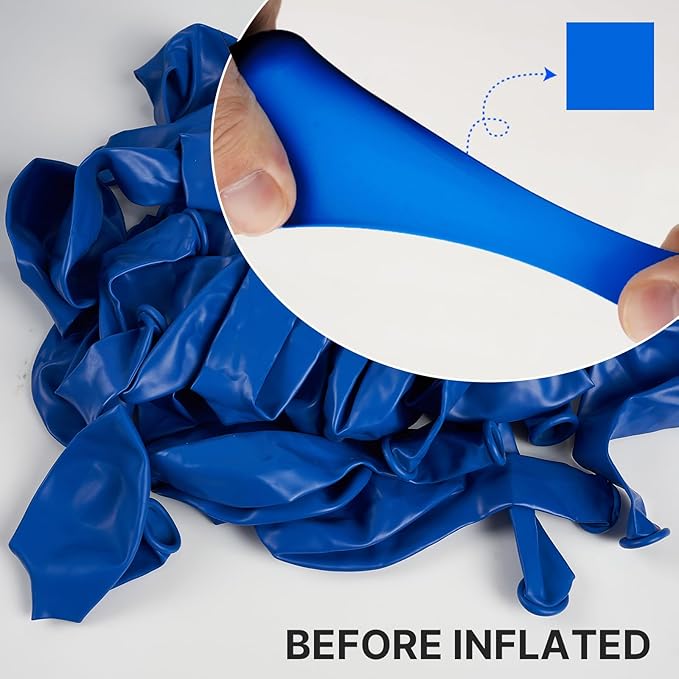 PartyWoo Royal Blue Balloons 152pcs Different Sizes Pack of 18 12 10 5 Inch Dark Blue Balloon Arch Kit for Baby Shower Gender Reveal Graduation Under The Sea Birthday Party Decorations Blue-Y5