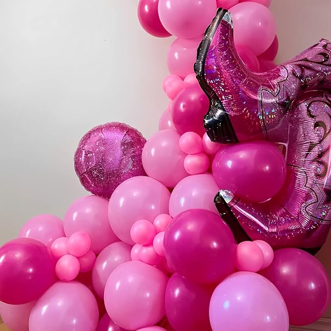 105pcs Hot Pink Balloons 12inch Dark Pink Balloons for Birthday Graduation Baby Shower Wedding Anniversary Princess Theme Party Valentine's Day Decorations