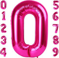 Number 0 Balloons 40 Inch Hot Pink Number Balloons for 10 20 30 40 50 60 70 80 90 100 Numbers Balloon Birthday Decorations Wedding Event Baby Shower