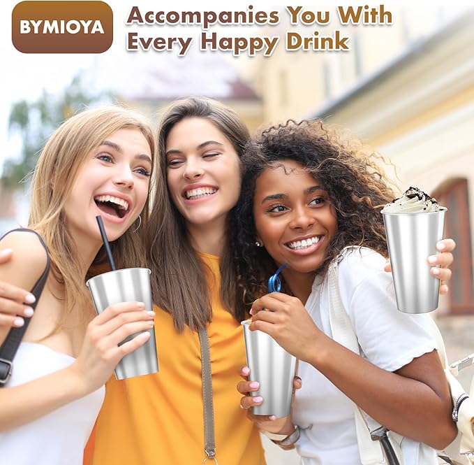 Disposable Plastic Cups 50 Pcs 16oz Silver Drinking Cup. These Disposable Cups for Both Hot and Cold Drinks, Including Coffee and Cocktails. Ideal for Weddings, Birthdays, Parties, and Picnics
