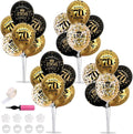 TONIFUL 4 Set 70th Birthday Decorations 1956 Balloon Centerpiece for Table,Black Gold Balloon Stand Kit,Perfect for celebrating born in 1956,Cheers to 70 Years Birthday for Men and Women