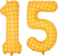 40-Inch Large Number Balloon Toy Inspired Story Matte Yellow Birthday Balloon Western Rodeo Party Supplies Boy Girl Story Anniversary Kids Birthday Party Cowboy Farm Themed Baby Welcome Decorations
