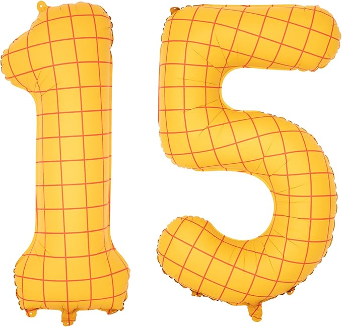 40-Inch Large Number Balloon Toy Inspired Story Matte Yellow Birthday Balloon Western Rodeo Party Supplies Boy Girl Story Anniversary Kids Birthday Party Cowboy Farm Themed Baby Welcome Decorations
