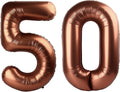 Dark Brown Number 50 Balloon 40 inch, 50 Number Balloons, 50th Dark Brown Birthday Decorations, 50 Year Old Women Men Party Supplies