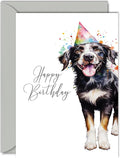 Birthday Cards for Birthday - Party Hat Dog - Happy Birthday Card for Birthday from Friends Family, 5x7 Inch Bday Gifts Greeting Cards for Women Men Him Her