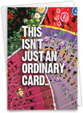NobleWorks - 1 Funny Happy Birthday Notecard - Old Woman Humor Greeting Card with Envelope - No Ordinary Card C3511BDG
