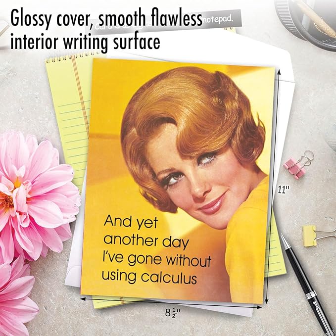 NobleWorks Jumbo Funny Birthday Greeting Card 8.5 x 11 Inch with Envelope (1 Pack) Oversize Jumbo Bday No Calculus J2101BDG