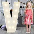 3FT Marquee Light Up Letters V, Big Marquee Letter for Baby Shower Birthday Engagement Wedding Marry Me Party Decor