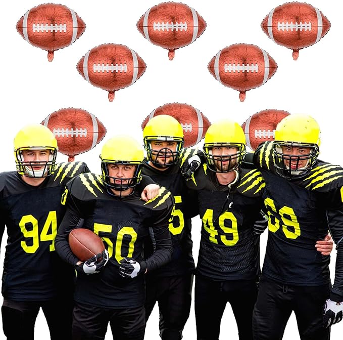 Football Balloons Rugby Balloons Football Party Balloon for Football Birthday Decorations Sports Ballons Arch Kits Party Balloon Sets-8 PCS
