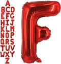 40 Inch Red Letter F Balloons, DIY Phrase Foil Alphabet Letter F Balloons DIY Word F Banner for Birthday Anniversary Celebration Graduation Party Supplies Decoration