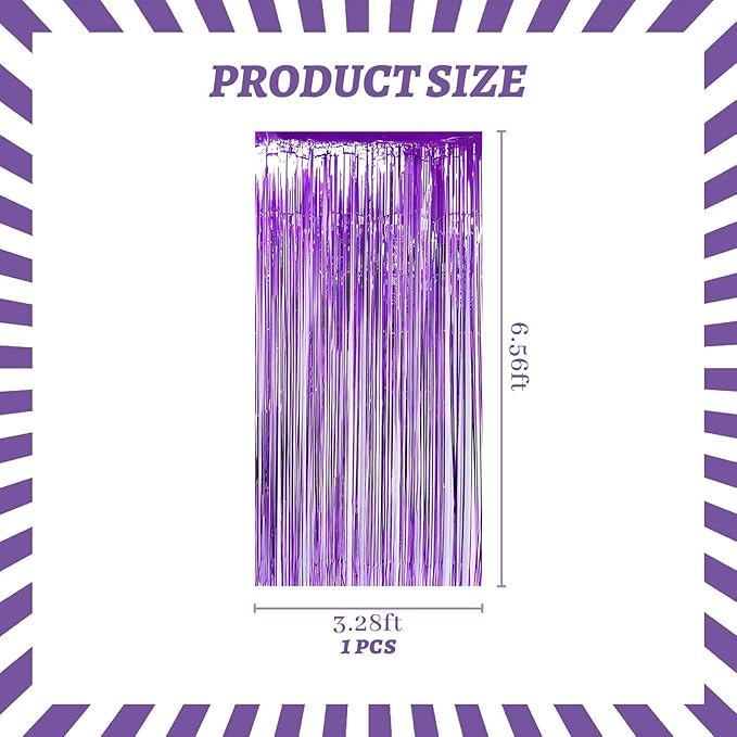 ZHENGYE Purple Birthday Party Decorations Kit Happy Birthday Banner Fringe Curtains Confetti Balloons for Women Girls Party Decorations Supplies