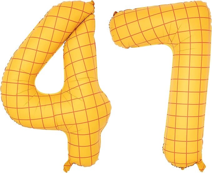 40-Inch Large Number Balloon Toy Inspired Story Matte Yellow Birthday Balloon Western Rodeo Party Supplies Boy Girl Story Anniversary Kids Birthday Party Cowboy Farm Themed Baby Welcome Decorations