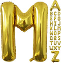 Letter Balloons Gold Party Balloon - 40 Inch Large Gold Letter M Balloon, Letter Balloon Birthday Decorations, Balloon for Women Men Anniversary Party Decorations Supplies
