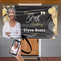 Custom Happy Birthday Vinyl Banner Sign, Personalized Party Backdrop, Gift, and Decoration - From NiceMemoryLLC. (Style-08)