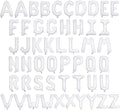 52 Pcs White Letter Balloons,16 Inch Foil Alphabet Letter Balloons,Letter A-Z Balloon Banner Custom Phrase Balloon for Birthday Party Wedding Anniversary Decoration (White 52pcs)