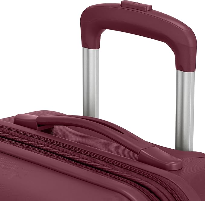 SwissGear 7366 Signature Hardside Expandable Luggage with Spinner Wheels, TSA Lock, Cup-Holder, Merlot, Carry-On 19-Inch