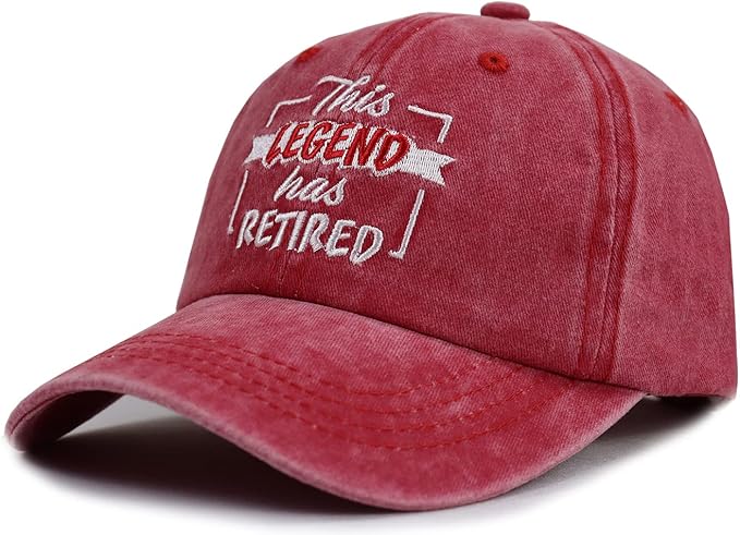 KKMKSHHG Funny Retirement Gifts for Men and Women, This Legend Has Retired Baseball Cap