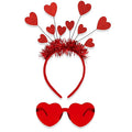 Semato valentines Day Headbands with Red Heart Sunglasses for Valentines Day Accessories Galentines Party Favors Halloween Costume