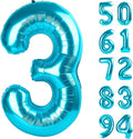 3 Balloon, Blue Number Balloons 40 Inch, 3rd Birthday Decorations for Kids Girls Boys, Men Women Blue Party Supplies for Party Decorations, Number 3 Balloon