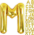 40 Inch Letter Foil Balloons Gold for Graduation, Birthday, Wedding Decorations Jumbo Photo Backdrops Big Alphabet M