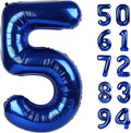 Night Blue 5 Balloon, Number Balloons 40 Inch, 5th Birthday Balloon Decorations, Night Blue Party Supplies, 5 Number Balloons, Number 5 Balloon