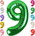 40 Inch Dark Green Numbers 9 Balloon, Balloons Decorations for 9 19 90 Birthday Party, Engagement, Wedding, Graduations, Photo Shoot Supplies
