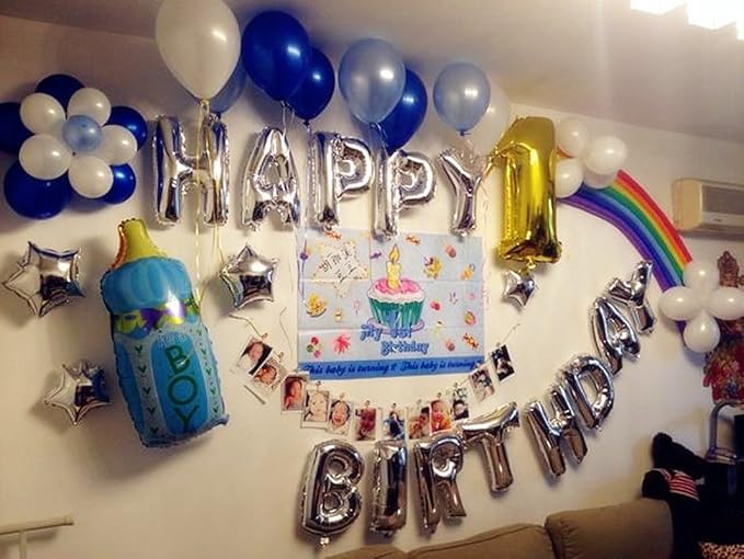 Glanzzeit 16 Inch Silver Foil Balloons Letters A to Z Numbers 0 to 9 for Prom Wedding Birthday Party Decor (Letter B)