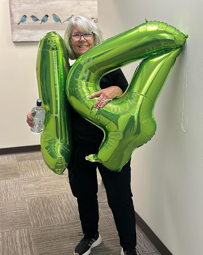 Light Green Number 8 Balloon 40 Inch, 8 Balloon Number, 8th Birthday Decorations, Light Green Party Supplies for Boys Girls