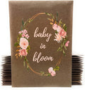 Baby in Bloom Seed Packet Favors Pre Filled with Wildflower Seeds - Baby Shower Party Favors for Guests, Thank You Gift or Present for Girl or Boy- Pink Floral, Brown Decorations - Bulk Pack of 20