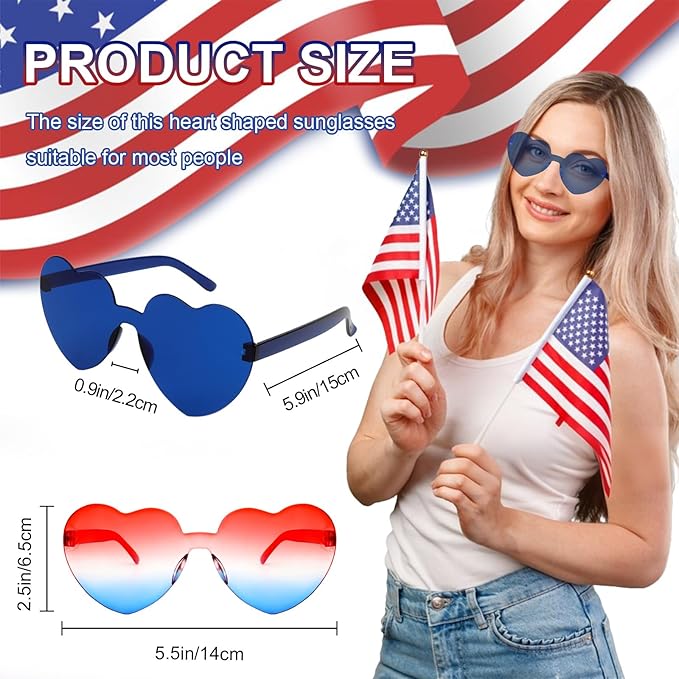 Heart Sunglasses 12/18/24 Pcs Heart Shaped Glasses for Women Cute Funny Party Glasses Party Favors Accessories