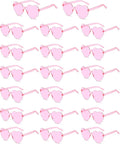 20 Pairs Heart Shaped Sunglasses for Women Colorful Glasses Fun Trendy Transparent Heart Sunglasses Party Favor