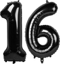Black Number 16 Balloon 40 inch, 16 Number Balloons, 16th Black Birthday Decorations, 16 Year Old Girls Boys Party Supplies
