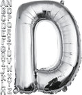 40 inch Silver Letter D Balloon, Big Size Alphabet Foil Mylar Helium Balloons for Birthday Party Celebration Wedding Anniversary Baby Shower Decorations Supplies Alphabet D