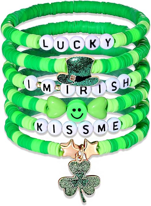 Surfer Heishi Bracelets for Women Stackable Rainbow Vinyl Disc Clay Beaded Stretch Bracelets Elastic Layering Friendship Bracelets Boho Summer Beach Jewelry