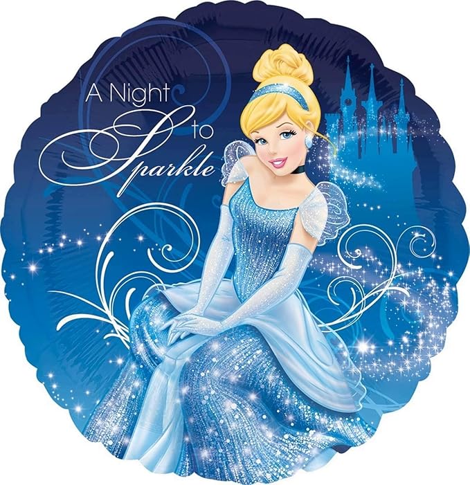 Cinderella Birthday Party 6pc Foil Balloons Bouquet Decorations