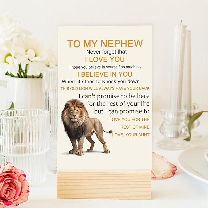 OJsensai Cute Birthday Card for Nephew, Best Gifts from Auntie, Happy Birthday for Nephew from Aunt