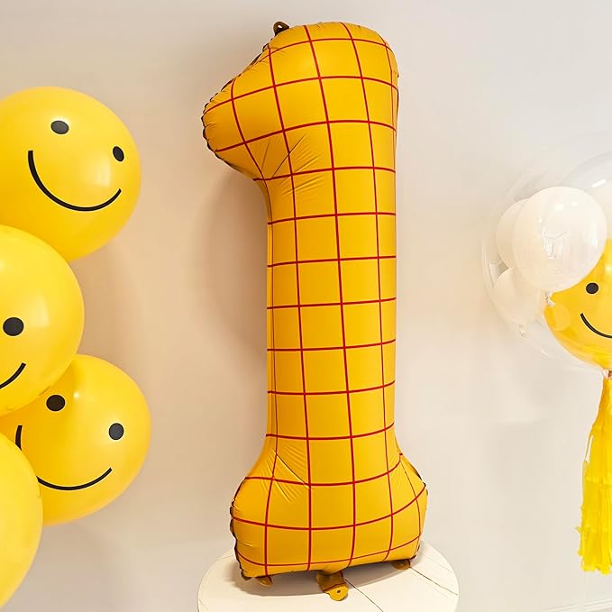 40 In Matte Yellow Number Balloons Helium Foil Mylar Balloon Birthday Party banquet Decoration Digital 7