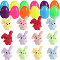 12PCS Easter Eggs with Plush Bunny Toys, Cute Stuffed Bunnies, Easter Basket Stuffers for Boys Girls, Easter Egg Fillers Party Favors Gifts for Kids Teens