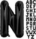 Black Letter N Balloons, 40 Inch Alphabet N Letter Balloons Foil Mylar Big Letter Balloons for Birthday Party Anniversary New Year Graduation Wedding Decorations