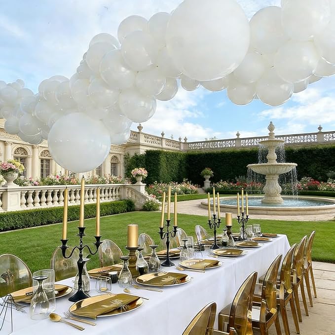 45 Pcs White Big Balloons 18 Inch Bulk Latex Balloon for Birthdays Weddings Party Decorations