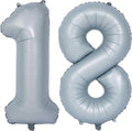 40 In Matte gray Number Balloons Helium Foil Mylar Balloon Birthday Party banquet Decoration 18