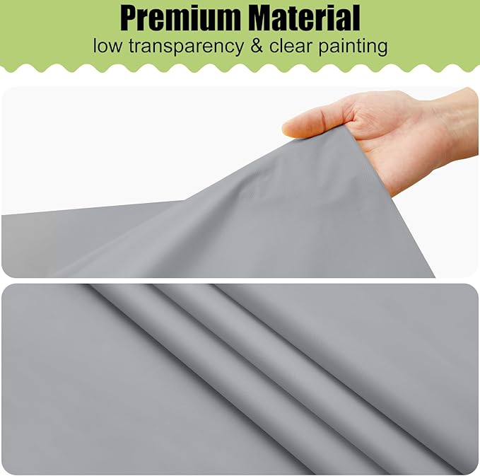 Smiry Disposable Table Cloth - 6 Pack, 54 x 108 Inch Waterproof Rectangle Tablecloths for Parties, Decorative Plastic Table Cover, Leakproof & Sturdy, Grey