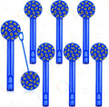 Jenaai 24 Pcs Blue with Gold Ring Bubble Wands Cartoon Bubble Wand Party Favors for Summer Activity Cartoon Birthday Gifts Carnival Goody Bag Stuffers Wedding Supplies