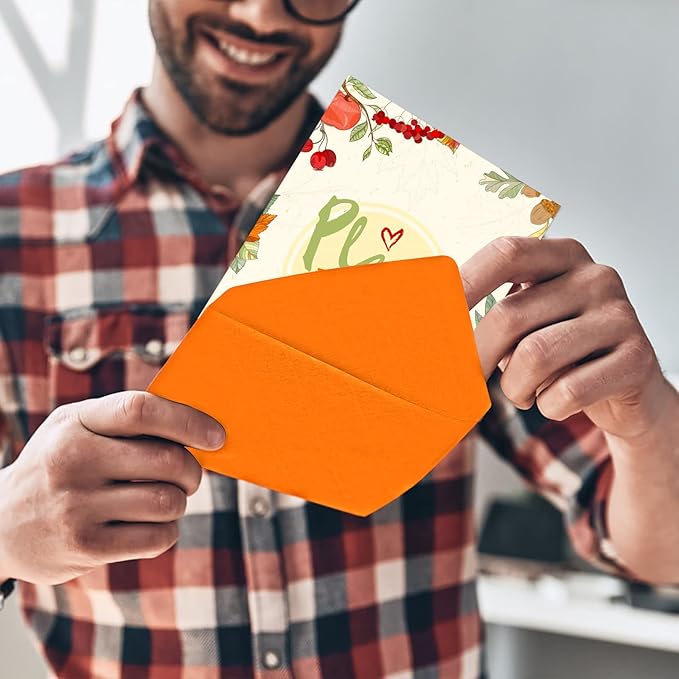 SICOHOME Thanksgiving Party Invitations - 12pcs 5"x7" Friendsgiving Invitations with Envelopes for Kids Adult Baby Shower Fall Birthday Invitations Thanksgiving Greeting Cards Party Favors Supplies