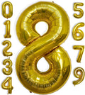 40 Inch Large Gold Number Celebration and Decoration Balloon for Birthday Parties, Graduations, Anniversaries, Weddings, Photo Shoots, Special Events - Helium Foil Mylar (Gold Number 8)
